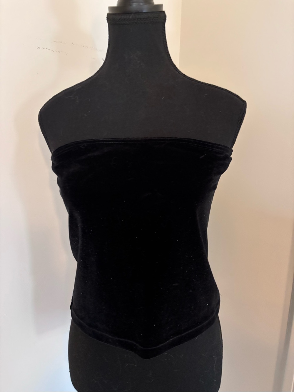 Black Velvet Strapless Camisole